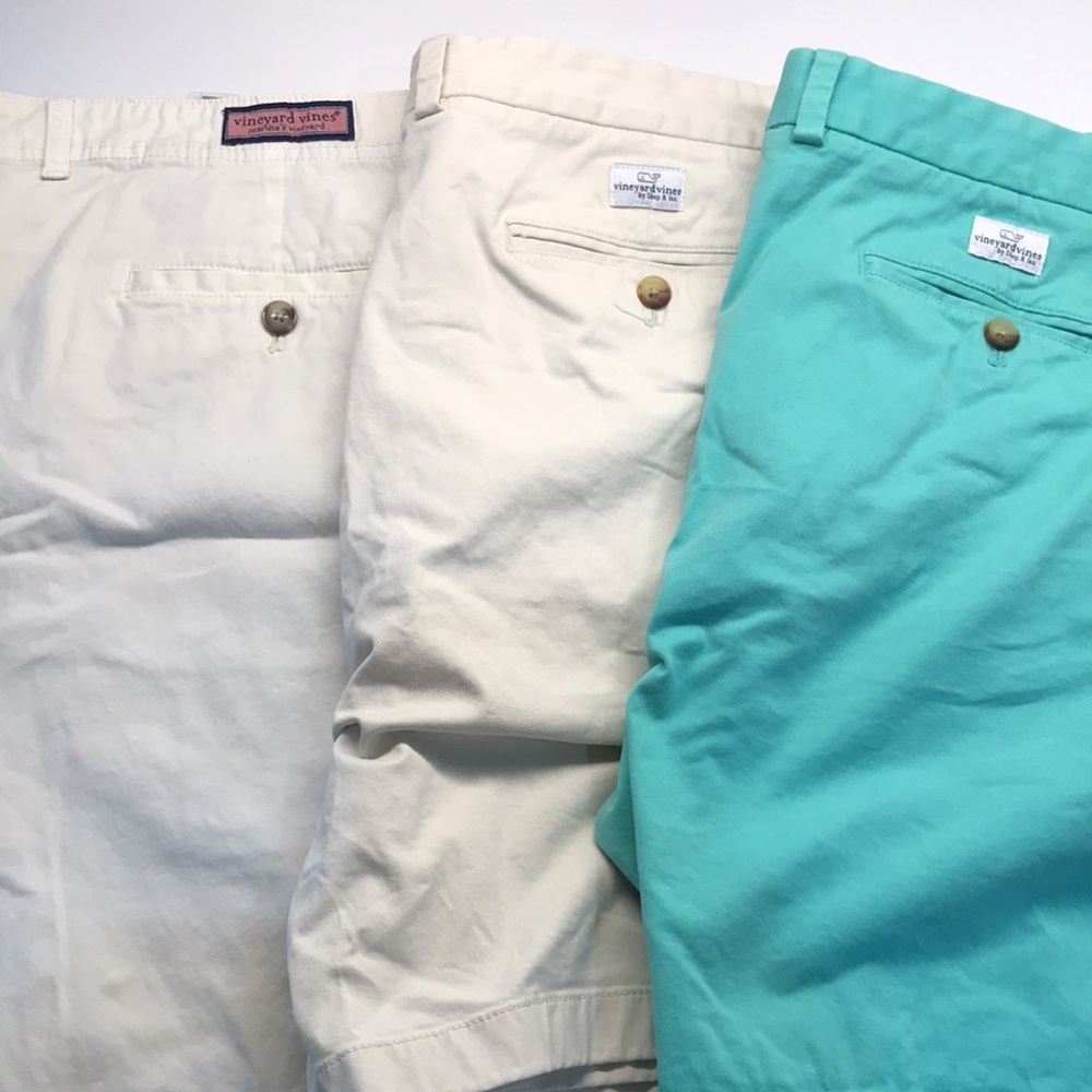 Set/lot of three (3) Men’s waist 40” Vineyard Vines flat front casual shorts